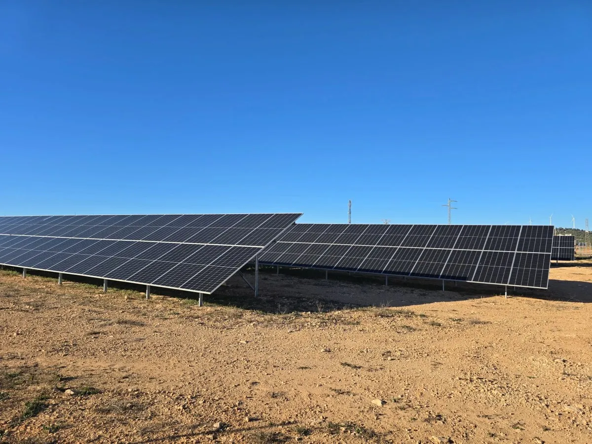 Cleared, buildable land with a solar array